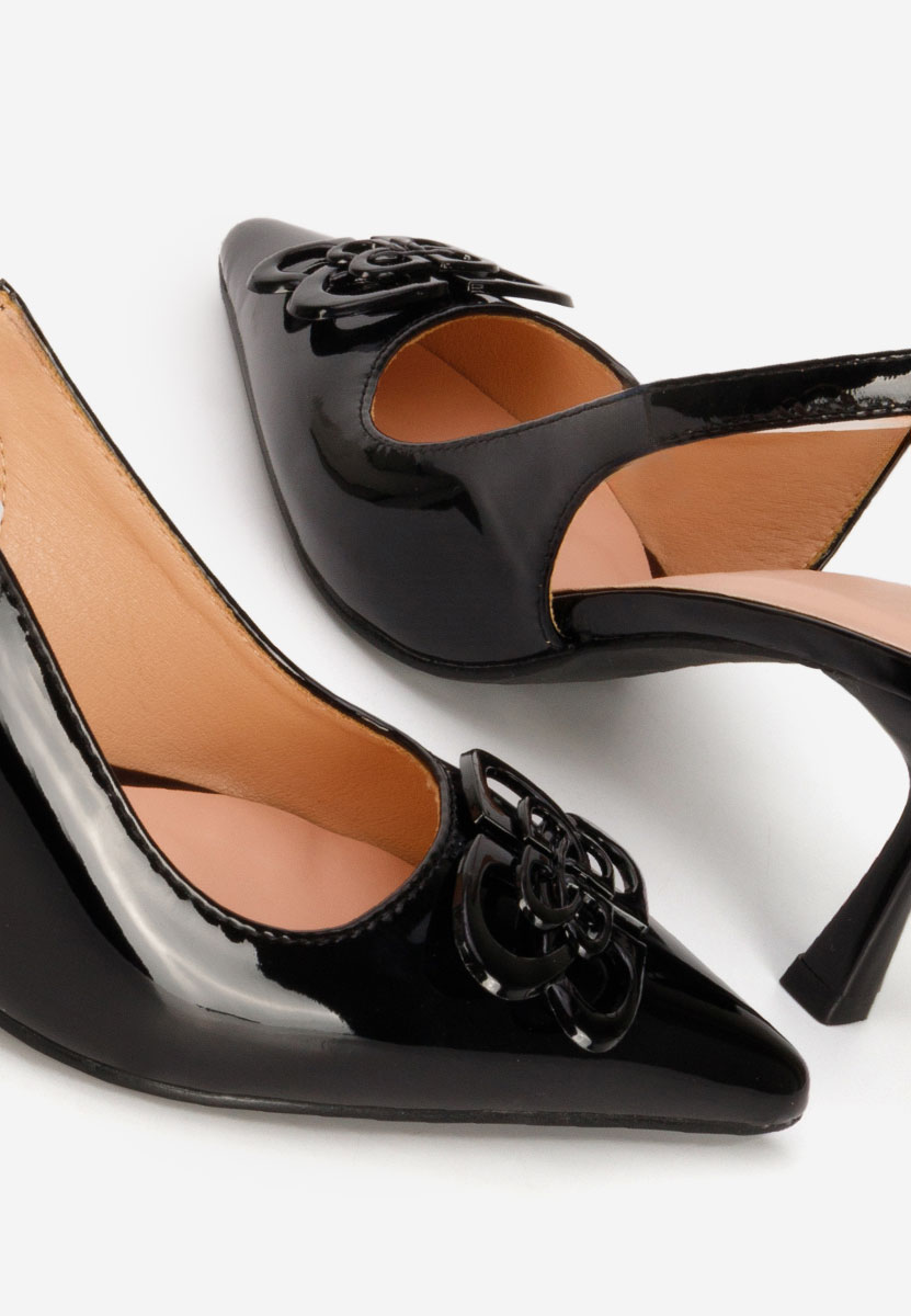 Czarne czółenka bez pięt Beatrise