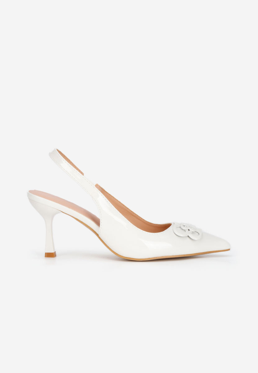 Białe czółenka bez pięt Beatrise