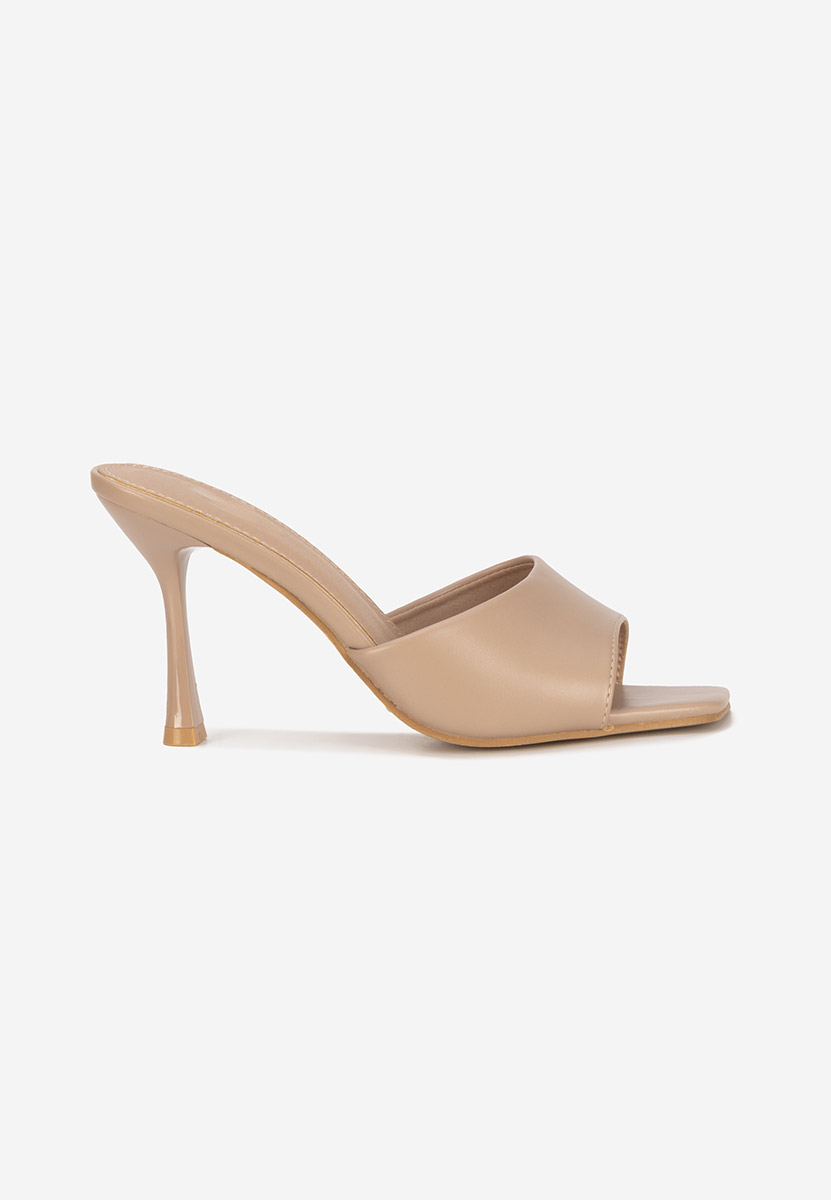 Khaki klapki na obcasie Eliseia V2