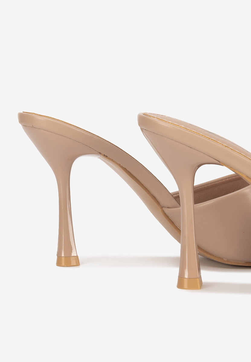 Khaki klapki na obcasie Eliseia V2