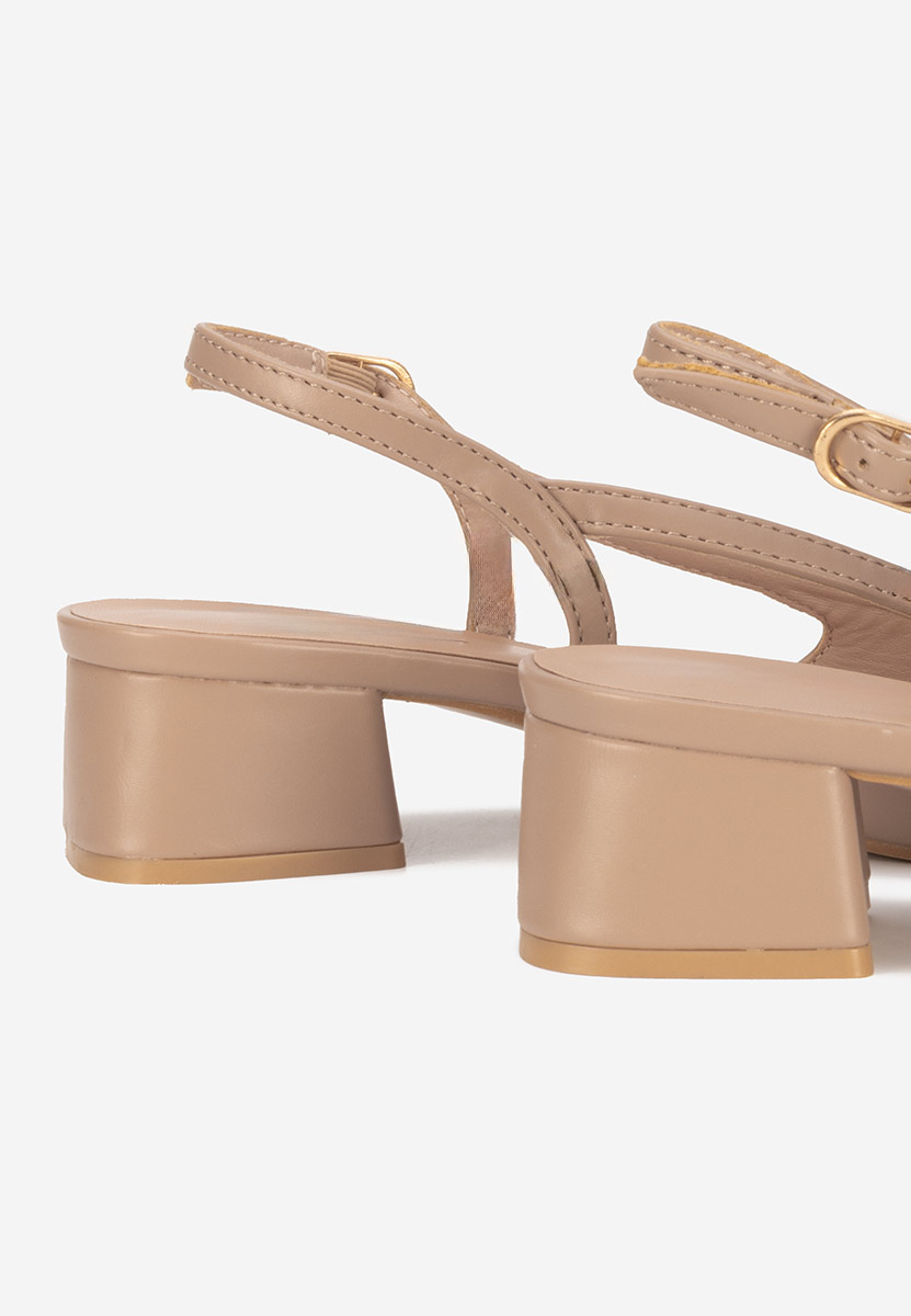 Khaki czółenka bez pięt Alexonia