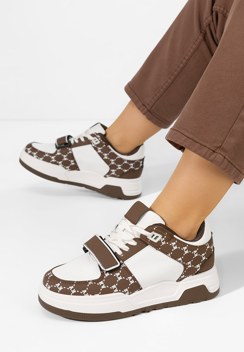 Brązowe sneakersy damskie Rosellia