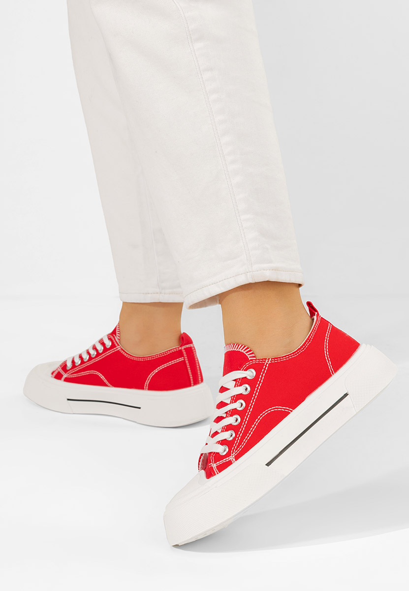 Czerwone trampki damskie Jessia