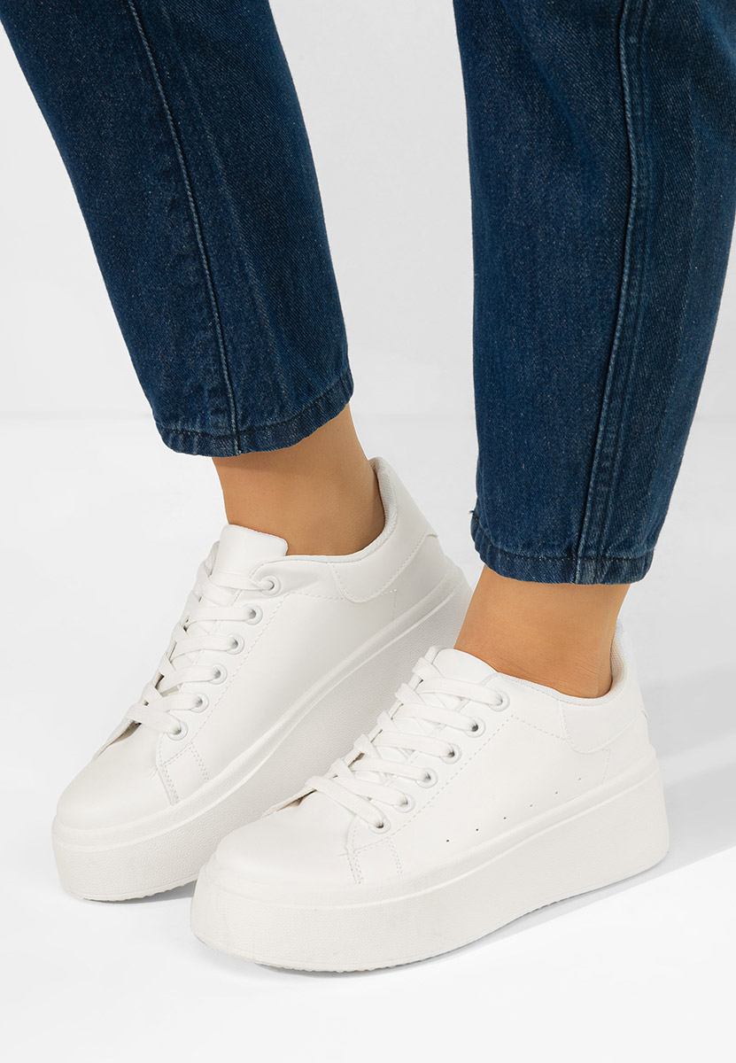 Białe sneakersy damskie Emeralia