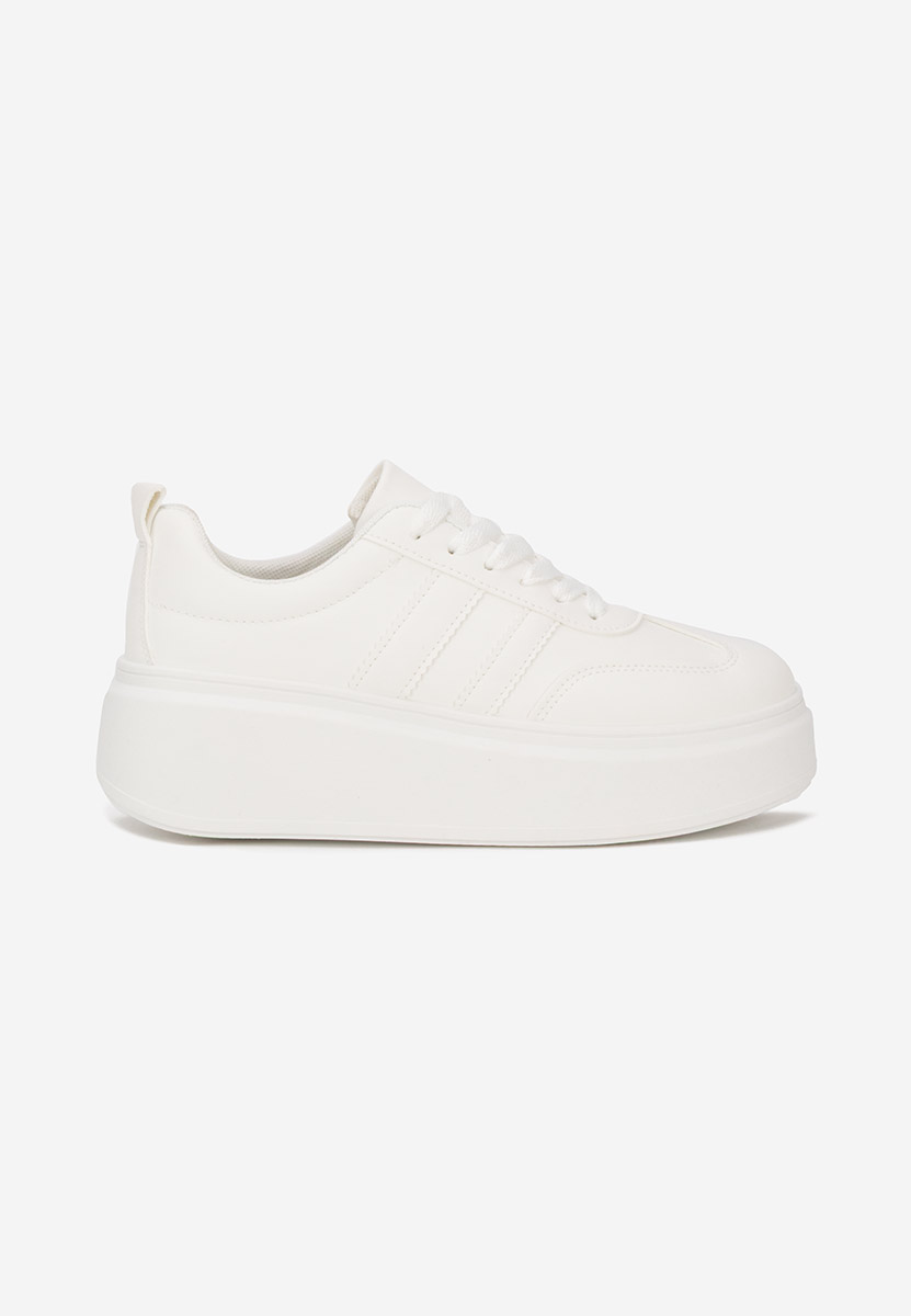 Białe sneakersy na platformie Semana