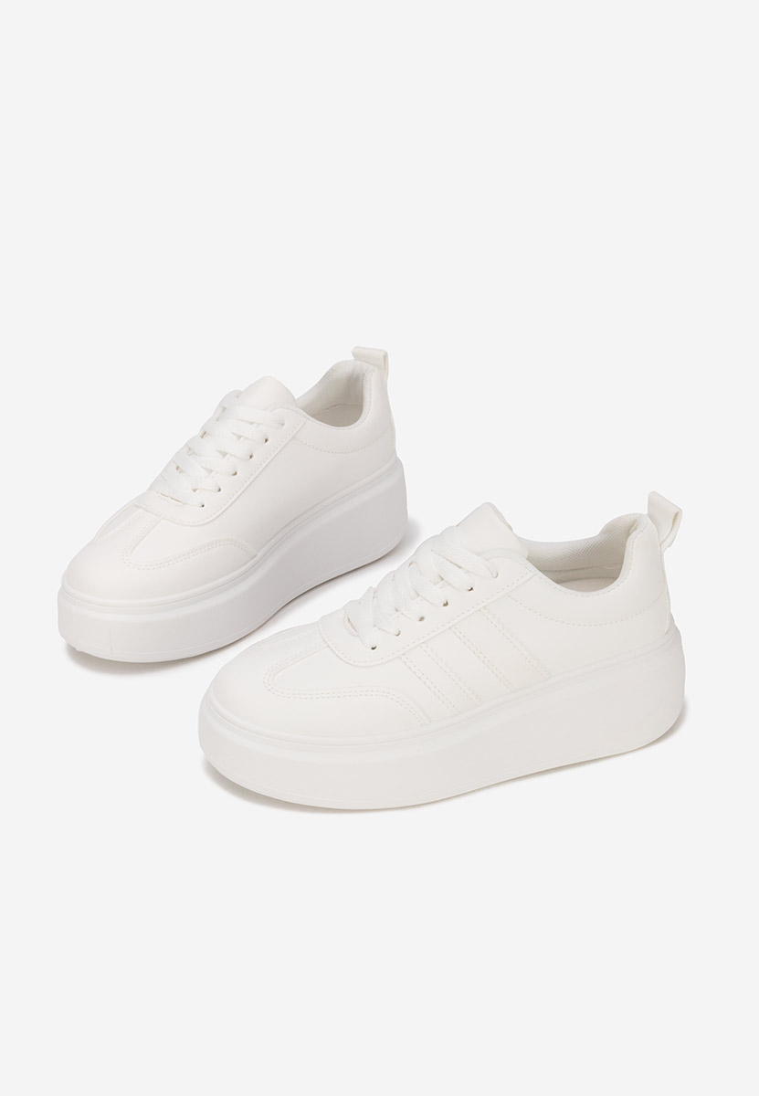 Białe sneakersy na platformie Semana
