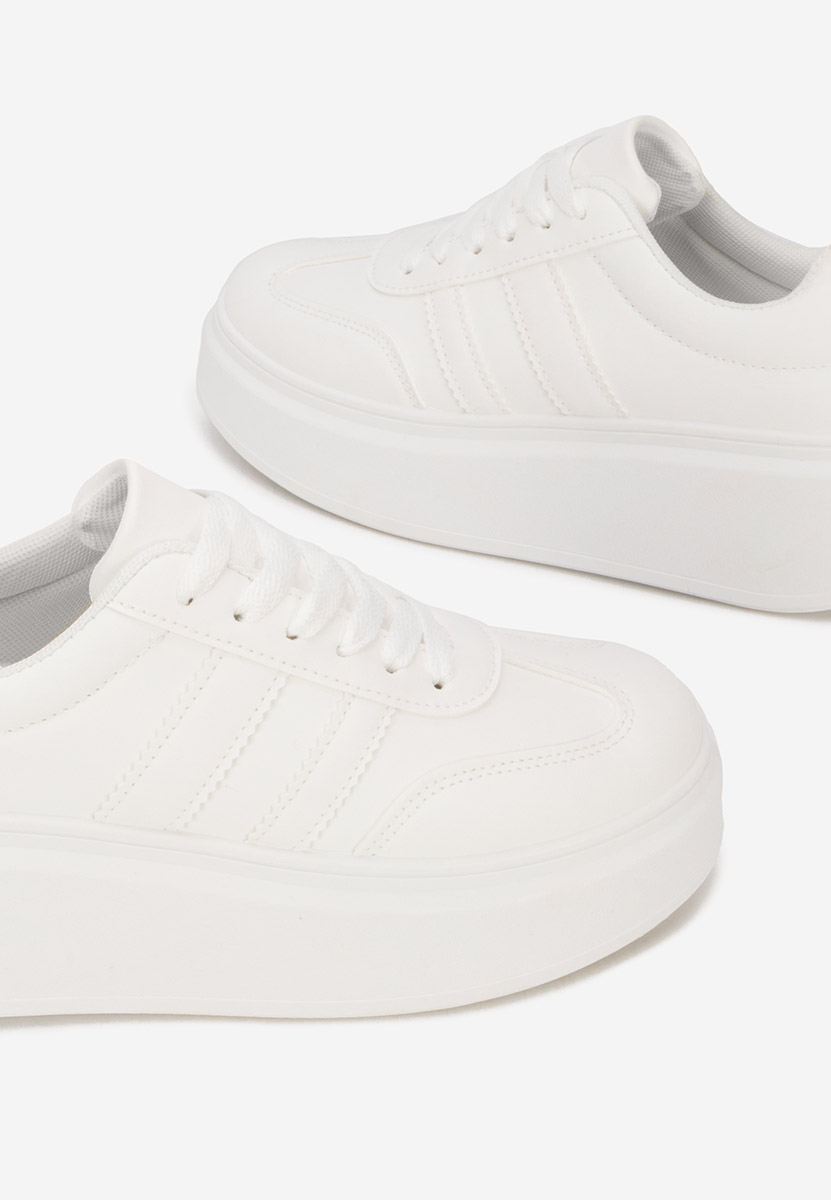 Białe sneakersy na platformie Semana