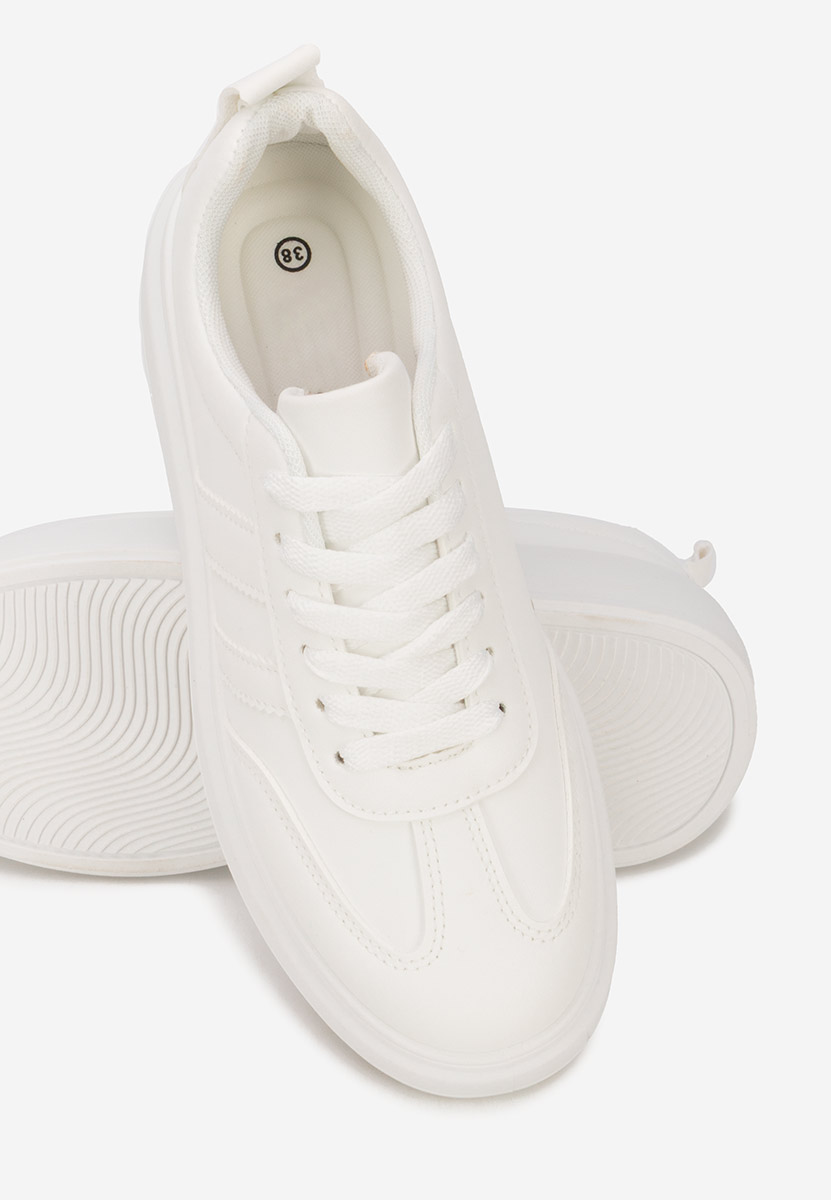 Białe sneakersy na platformie Semana