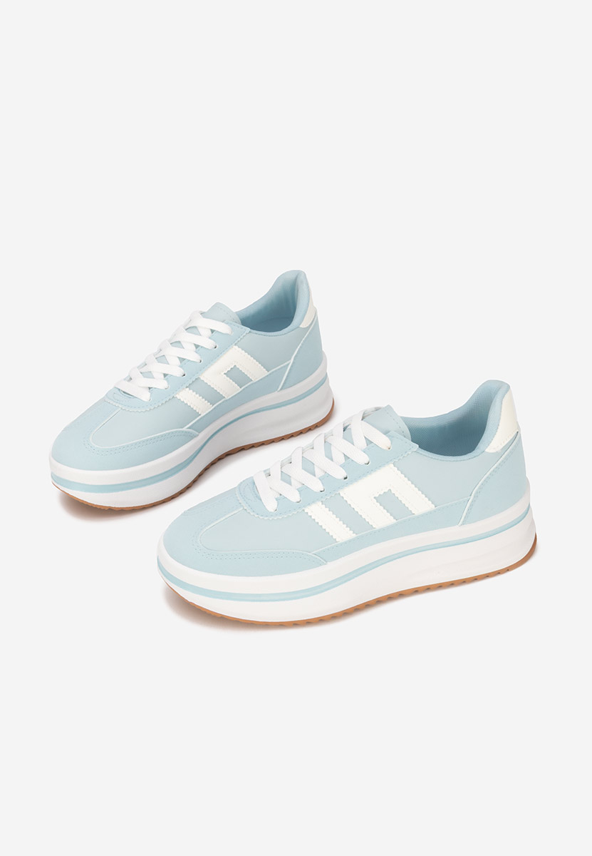 Niebieskie sneakersy na platformie Jesie