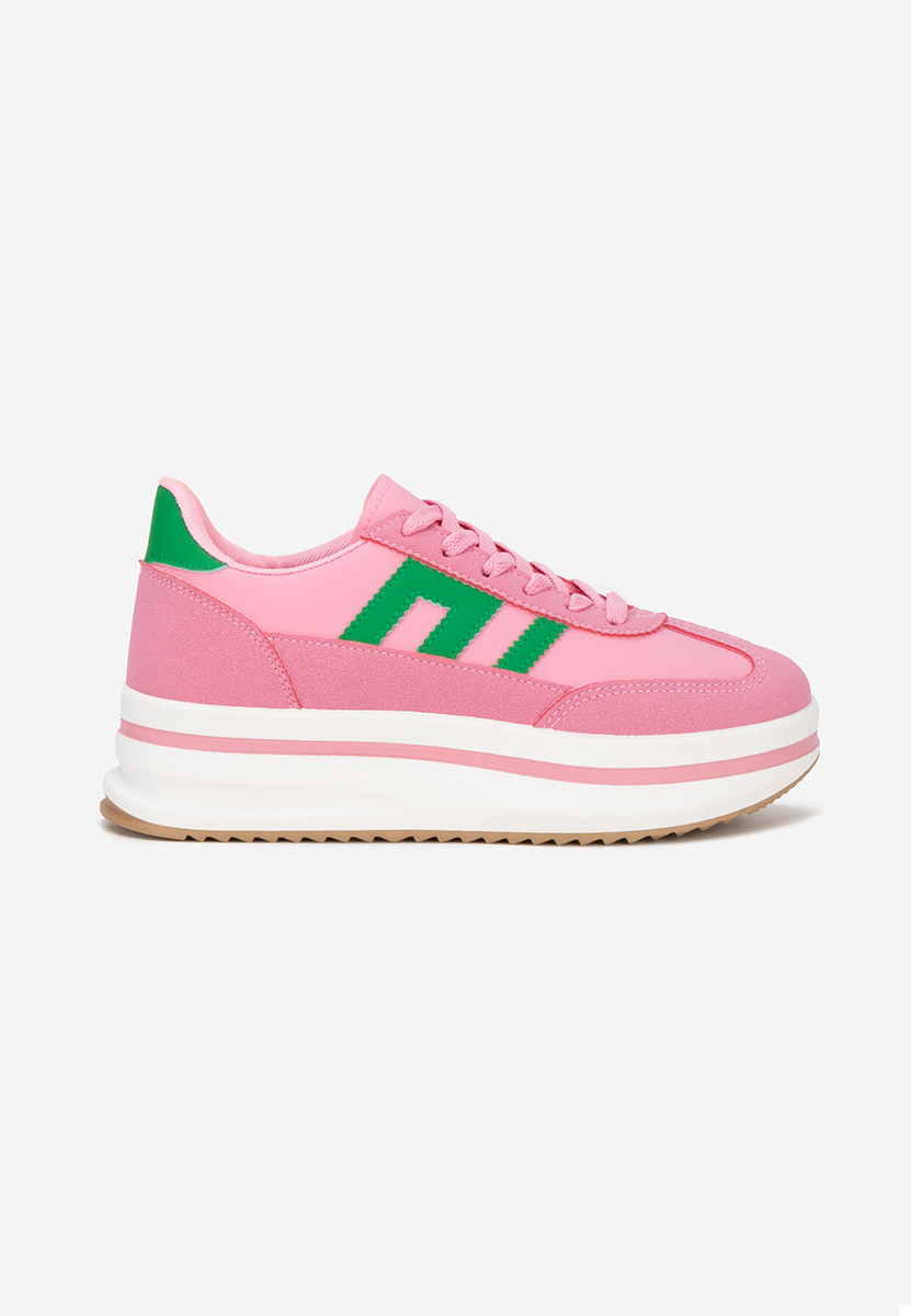 Fuksjowe sneakersy na platformie Jesie