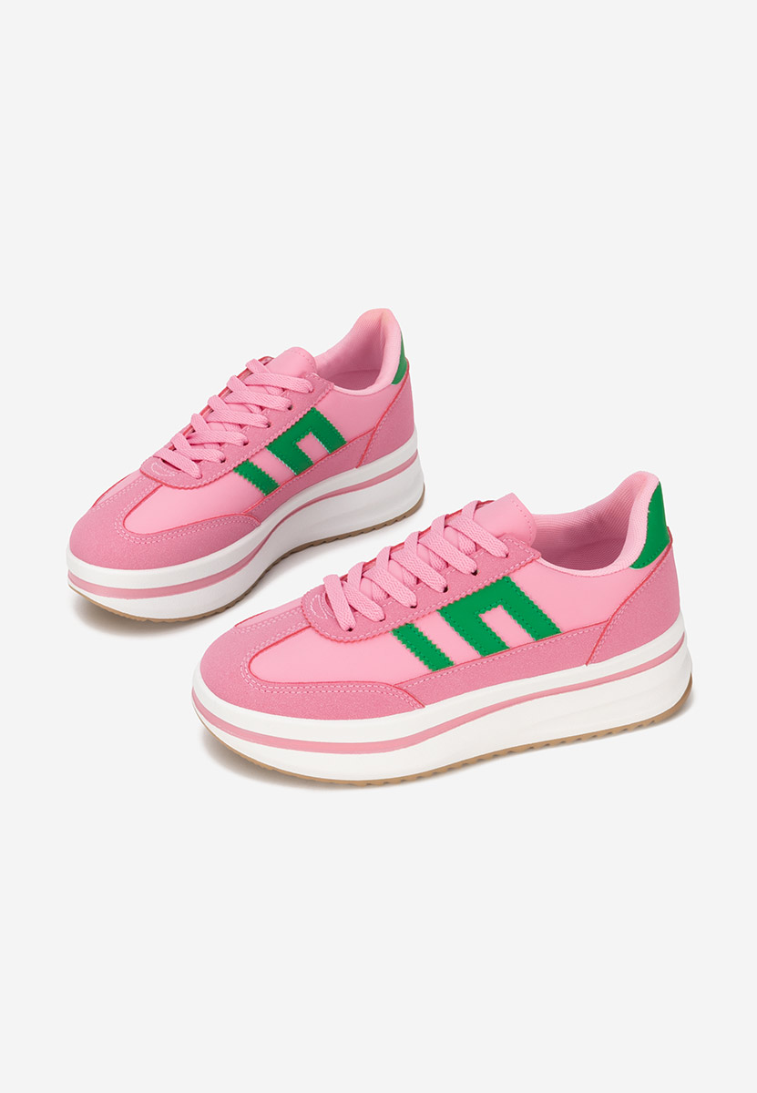 Fuksjowe sneakersy na platformie Jesie