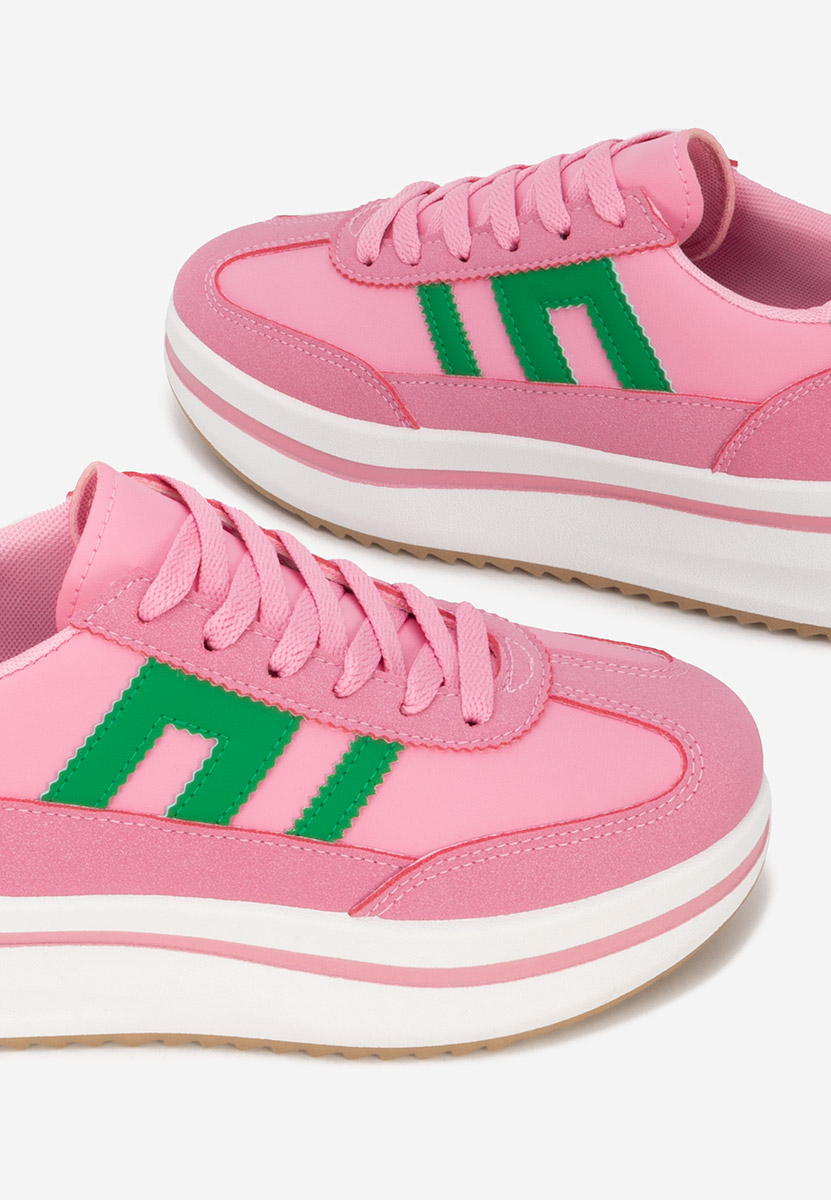 Fuksjowe sneakersy na platformie Jesie