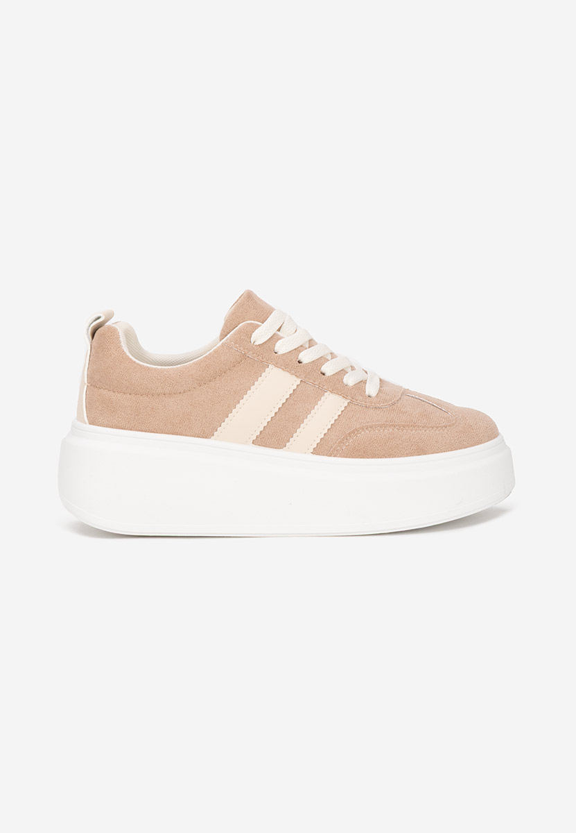 Khaki sneakersy na platformie Semana