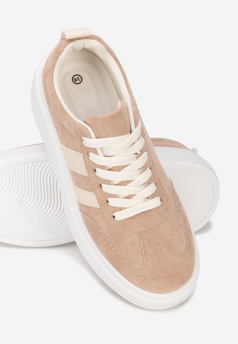 Khaki sneakersy na platformie Semana