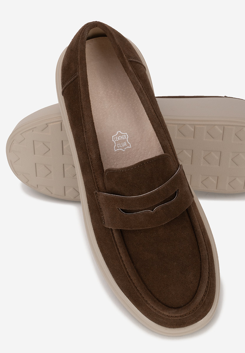 Brązowe mokasyny na platformie Herminia