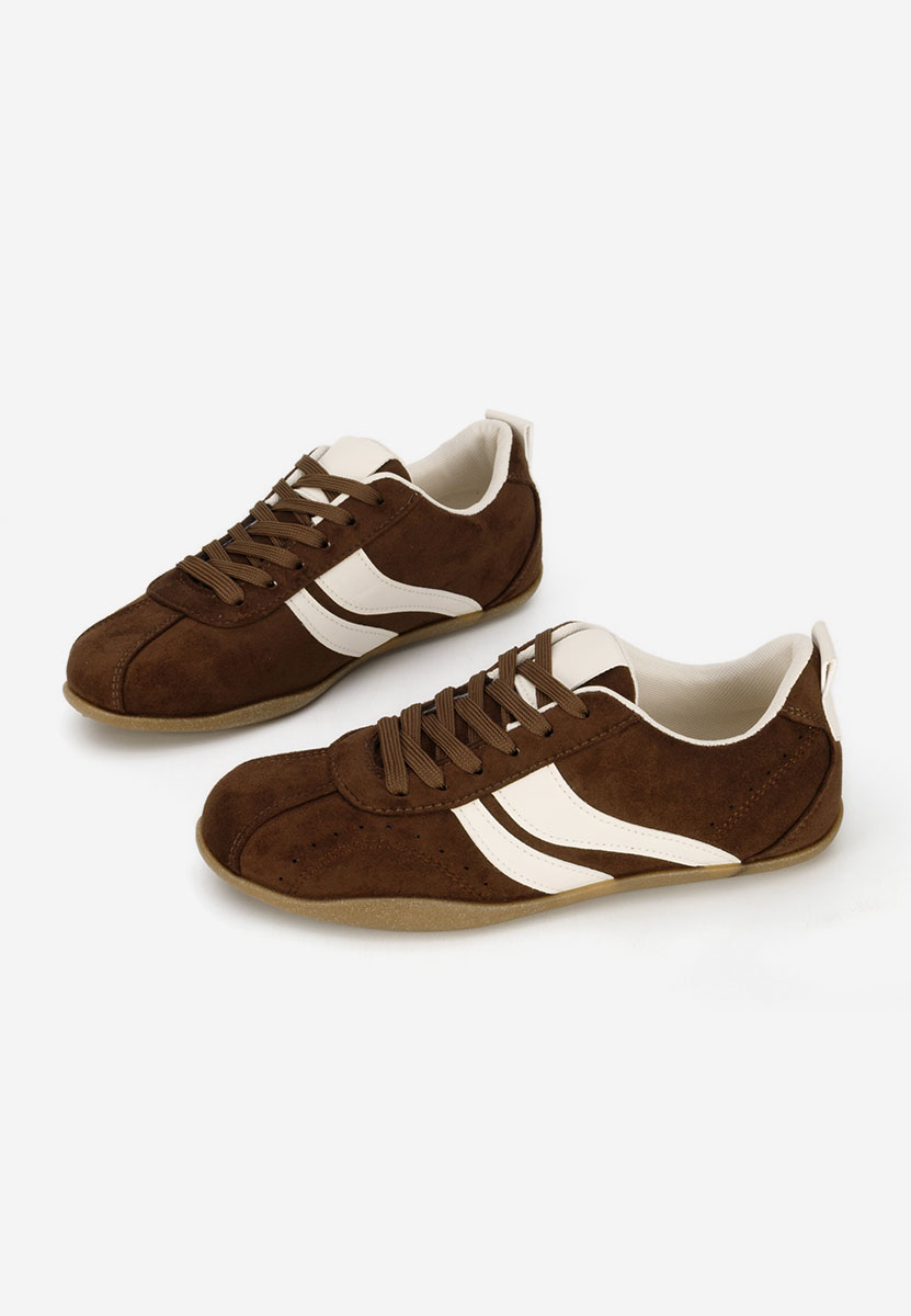 Brązowe sneakersy damskie Reissa