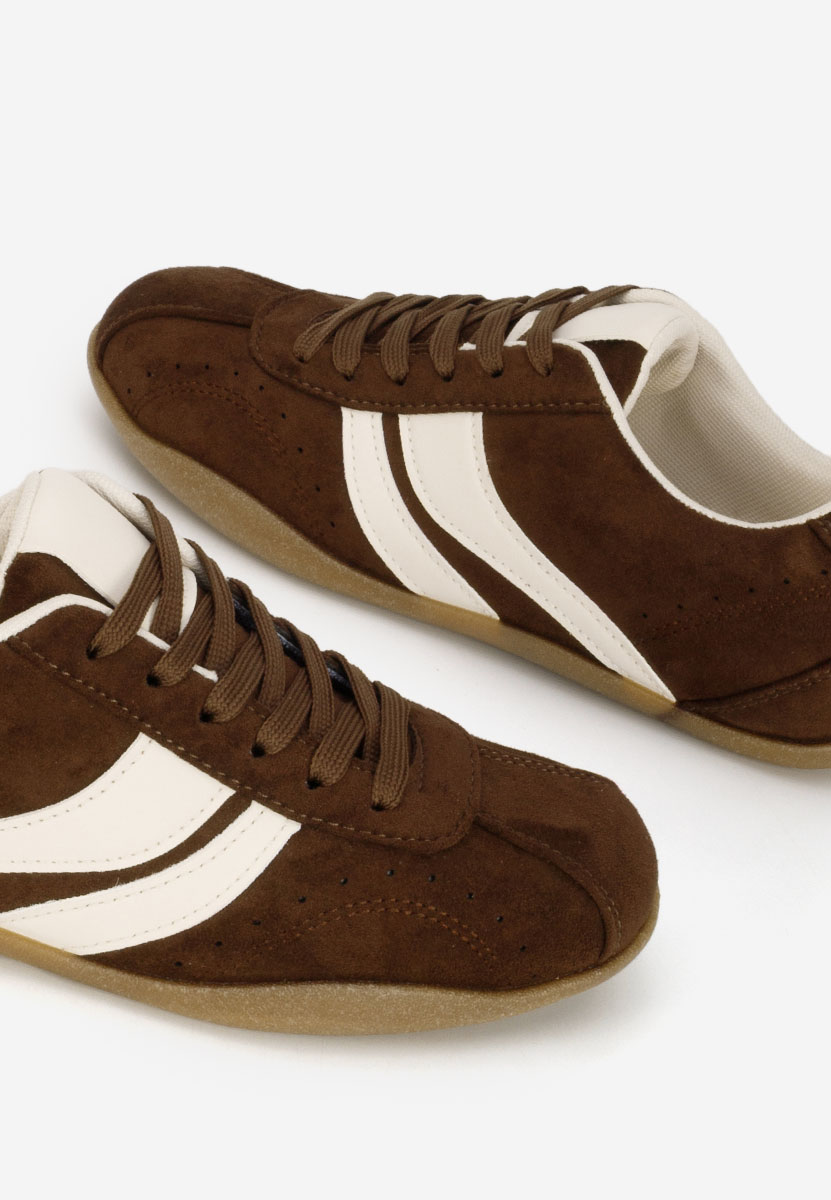 Brązowe sneakersy damskie Reissa