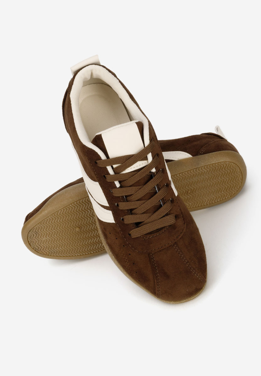 Brązowe sneakersy damskie Reissa