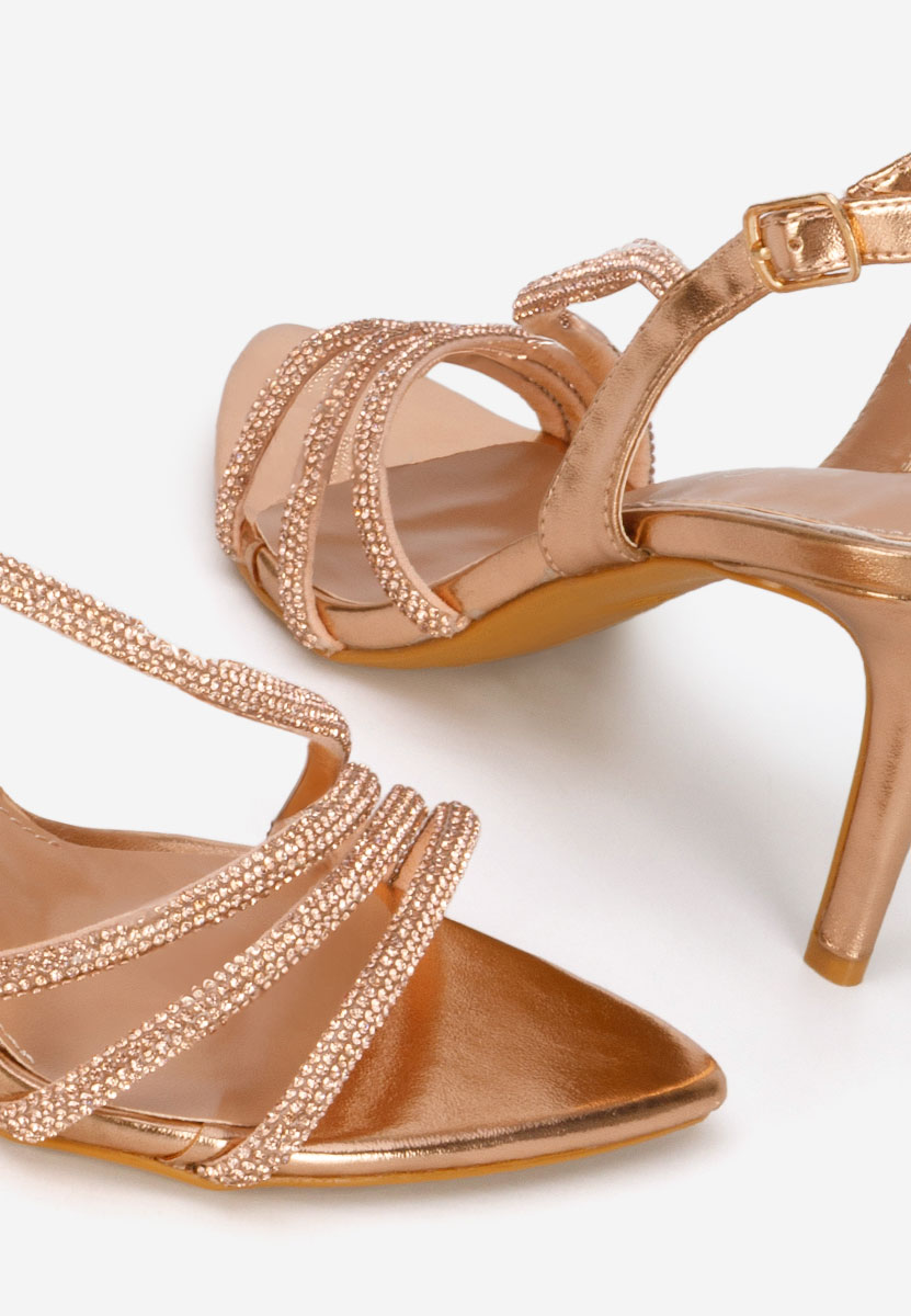 Szampańskie eleganckie sandały Sorinia