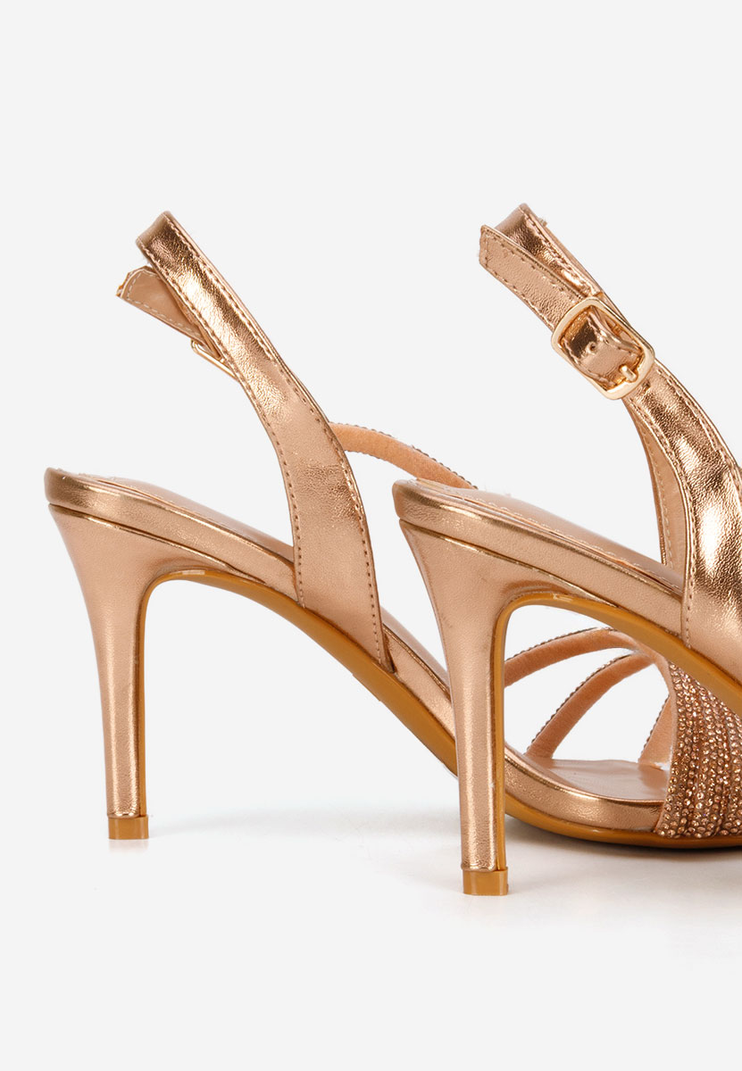 Szampańskie eleganckie sandały Sorinia