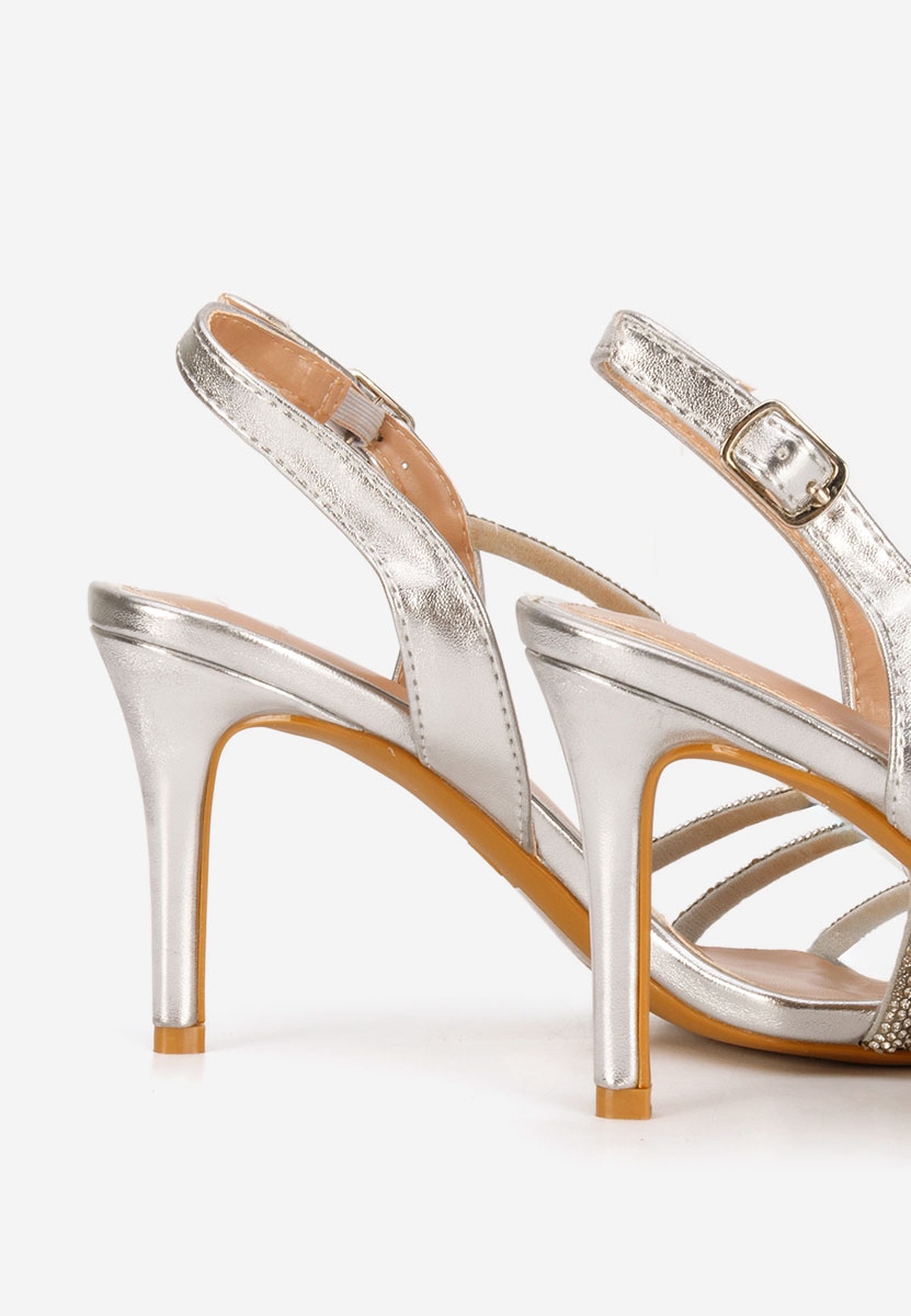 Srebrne eleganckie sandały Sorinia