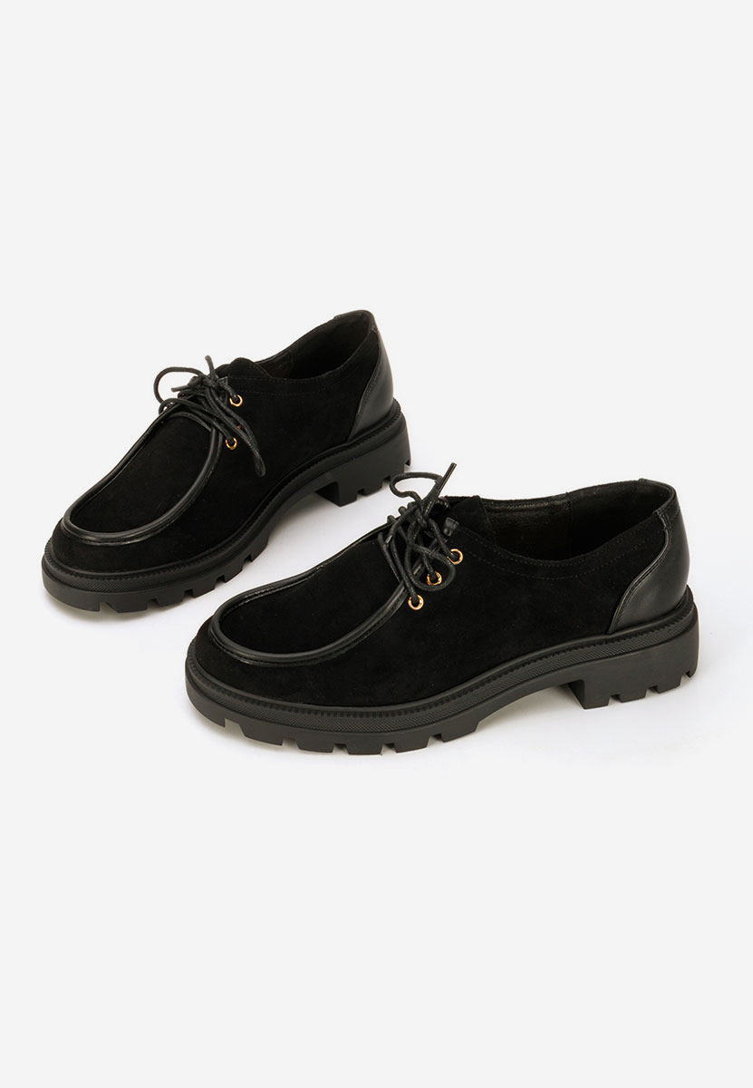 Czarne półbuty damskie Seliora