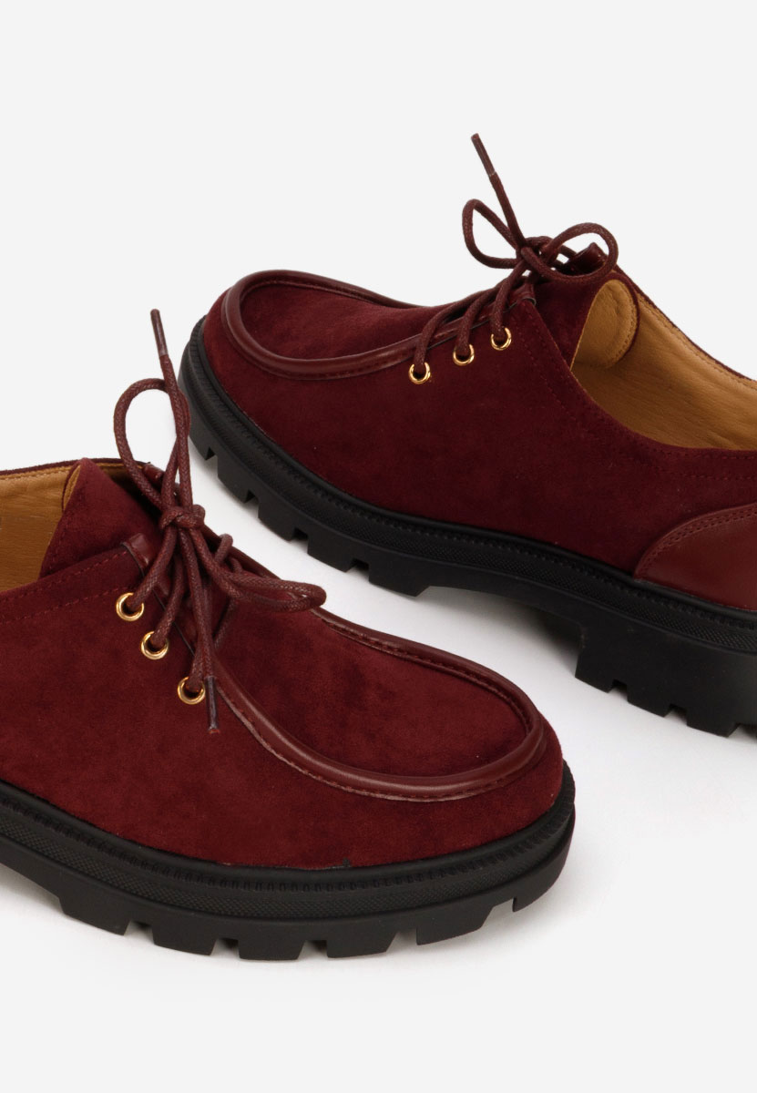 Bordowe półbuty damskie Seliora