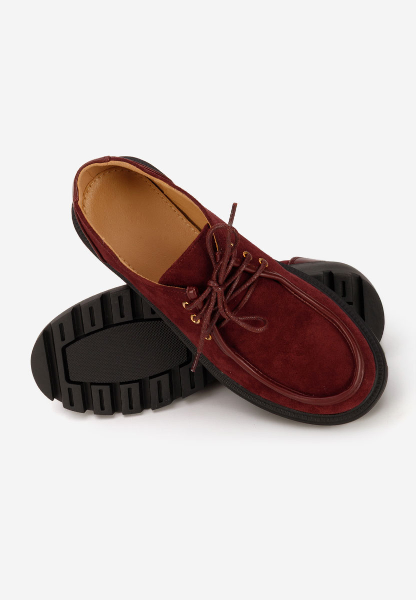 Bordowe półbuty damskie Seliora