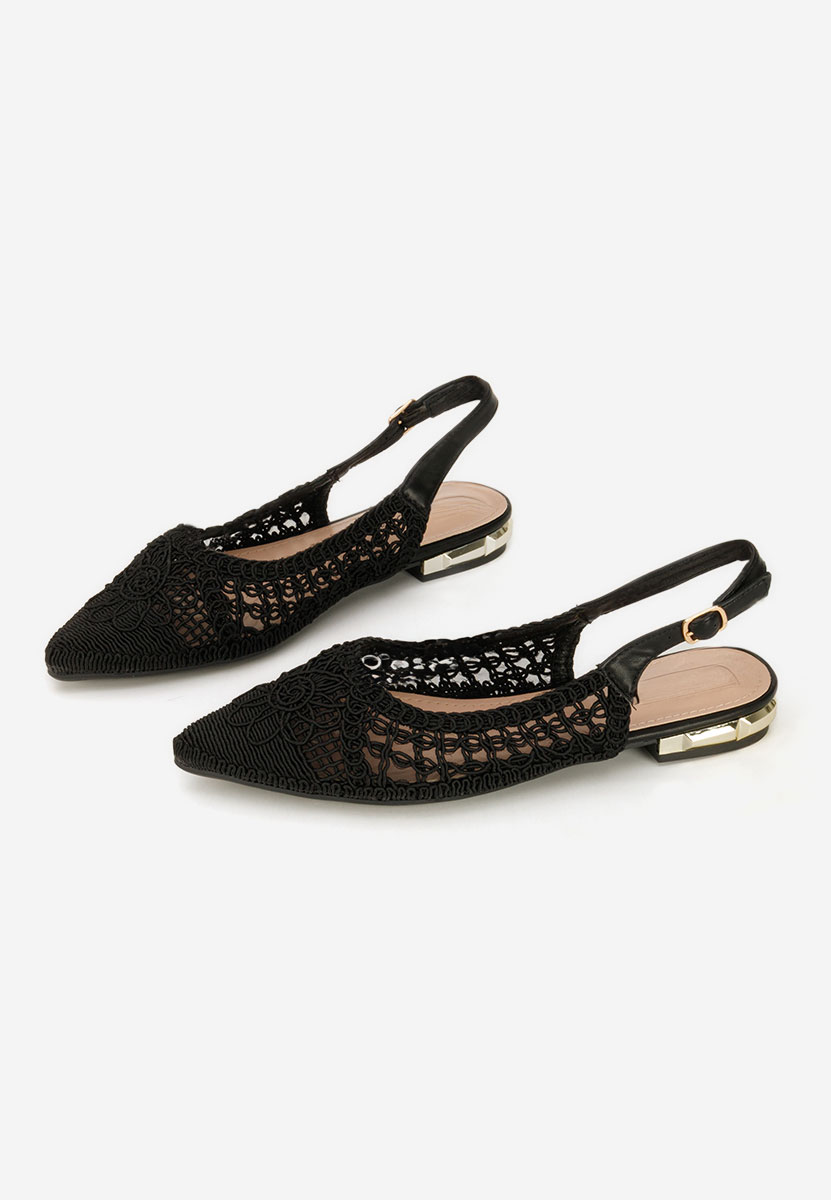 Czarne baleriny damskie Kapia