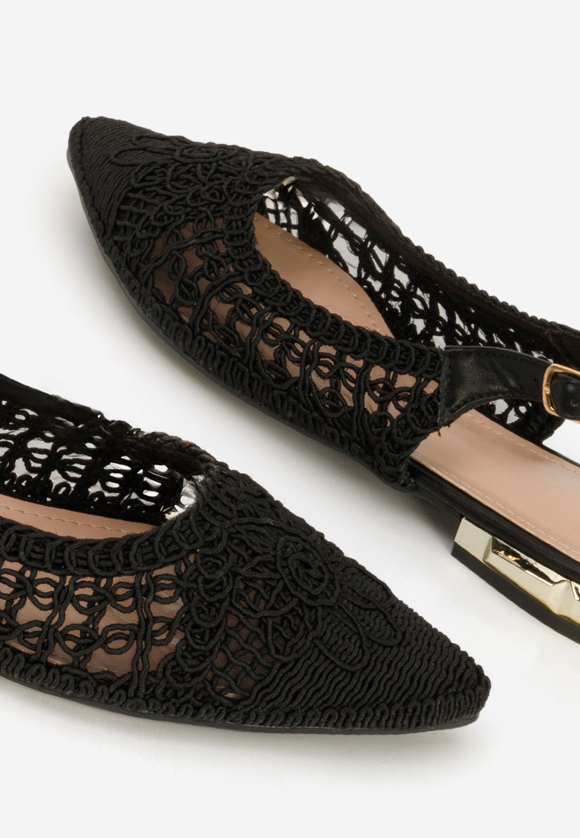 Czarne baleriny damskie Kapia