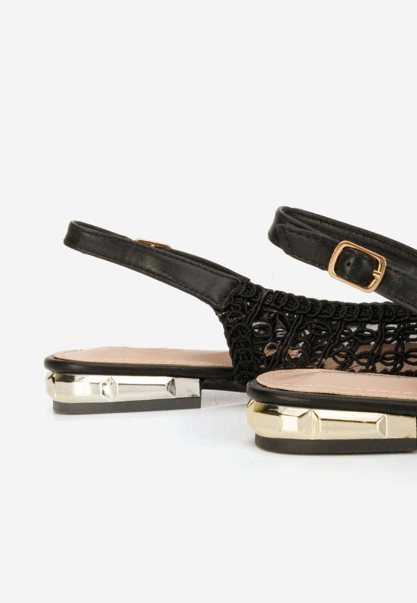 Czarne baleriny damskie Kapia