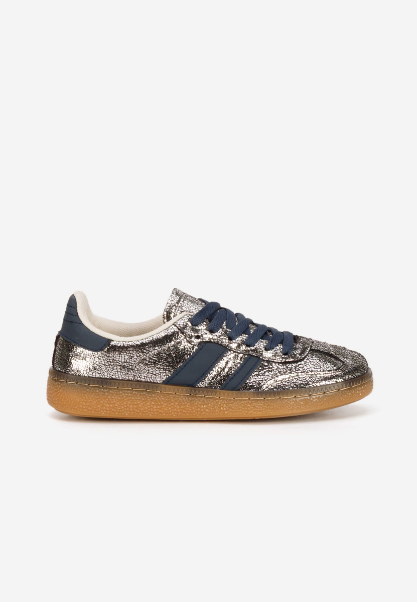 Srebrne sneakersy damskie Azurea
