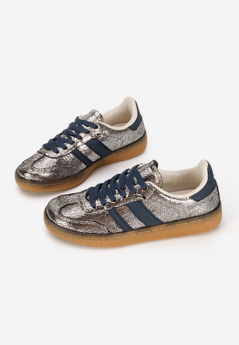 Srebrne sneakersy damskie Azurea