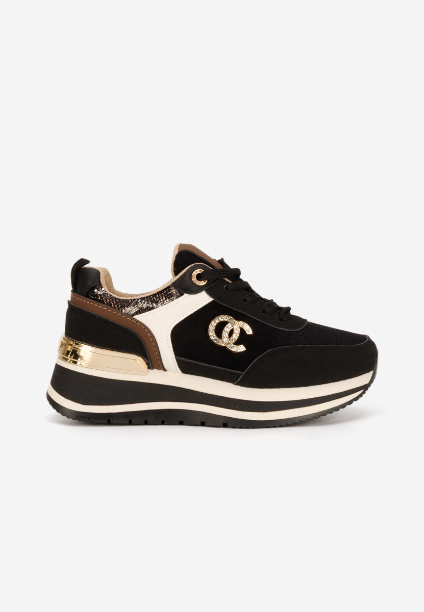 Czarne sneakersy na platformie Liliza