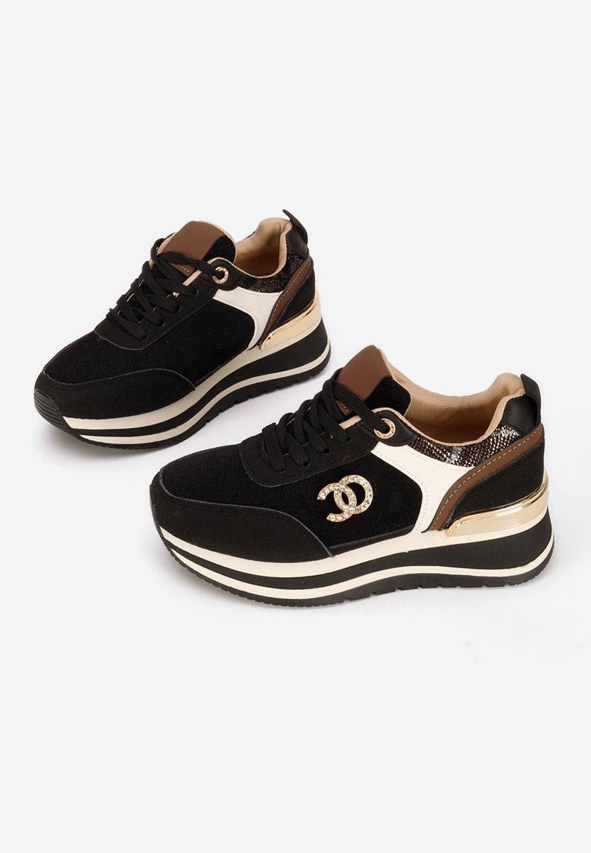Czarne sneakersy na platformie Liliza