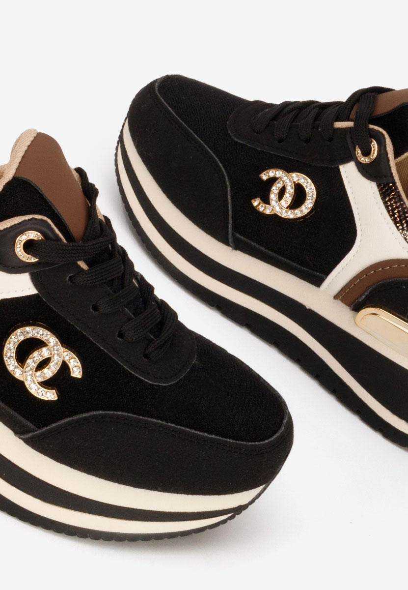 Czarne sneakersy na platformie Liliza