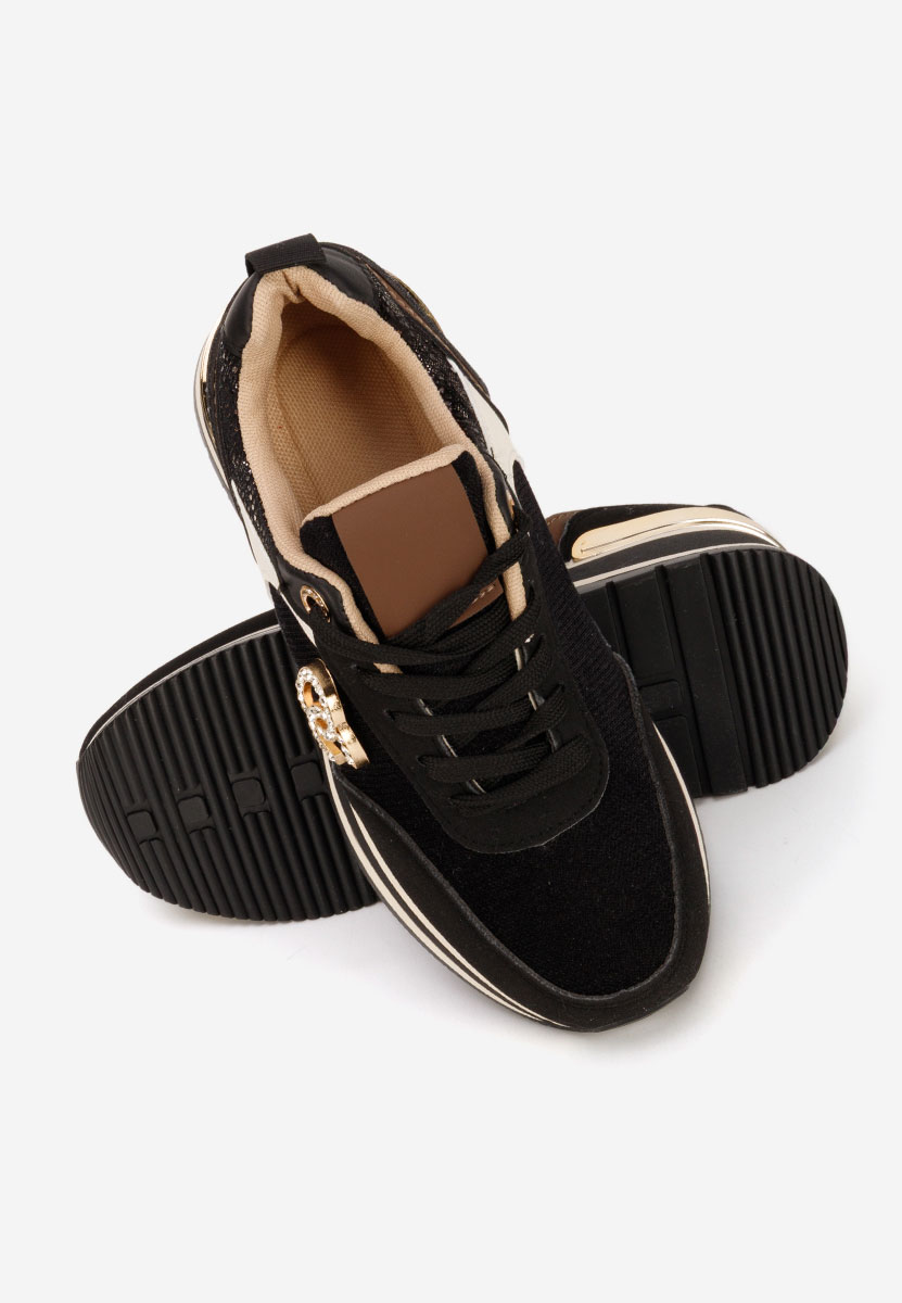 Czarne sneakersy na platformie Liliza