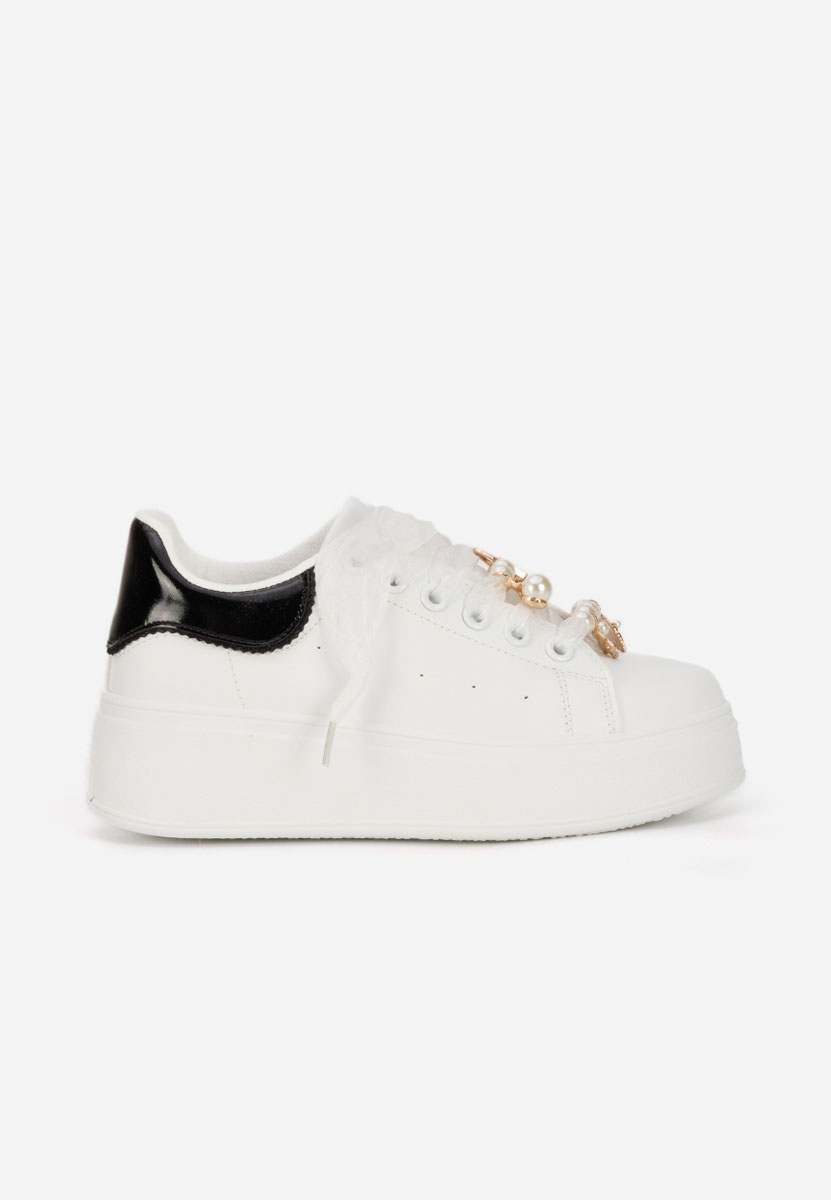 Białe sneakersy na platformie Cellia
