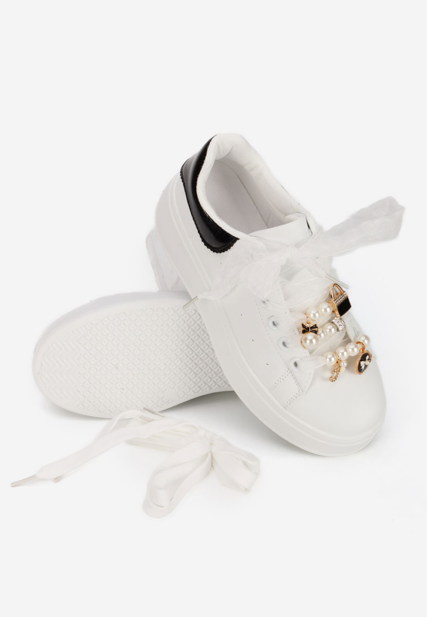 Białe sneakersy na platformie Cellia
