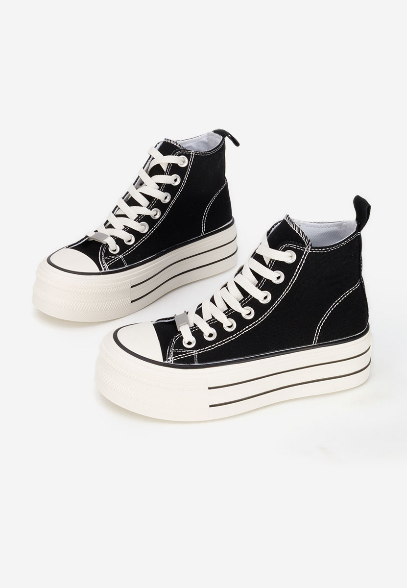 Czarne trampki na platformie Kimala V3