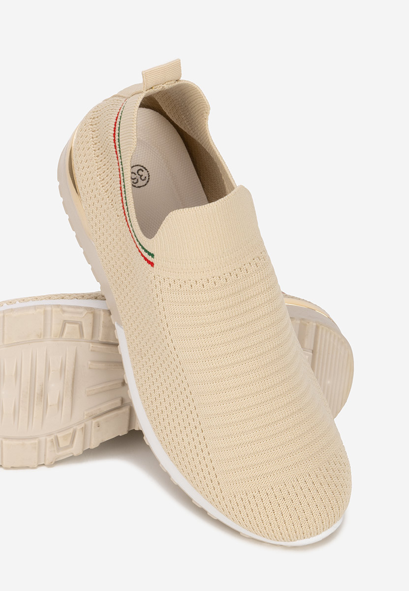 Beżowe sneakersy damskie Dorima