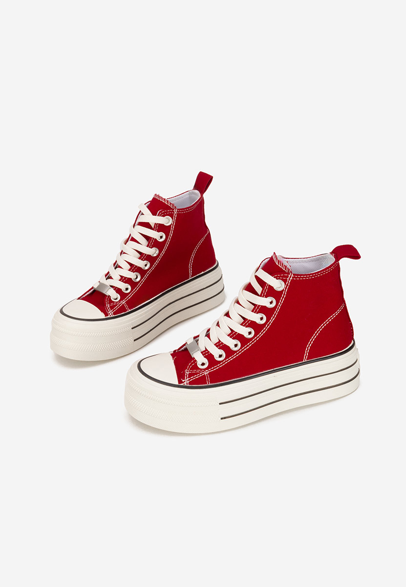 Czerwone trampki na platformie Kimala V3