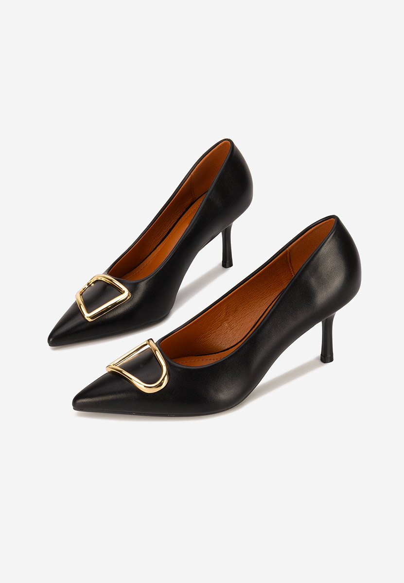 Czarne czółenka na szpilce Cecinia