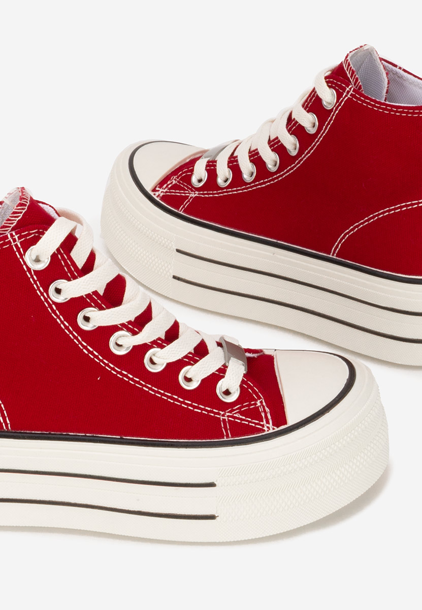 Czerwone trampki na platformie Kimala V3