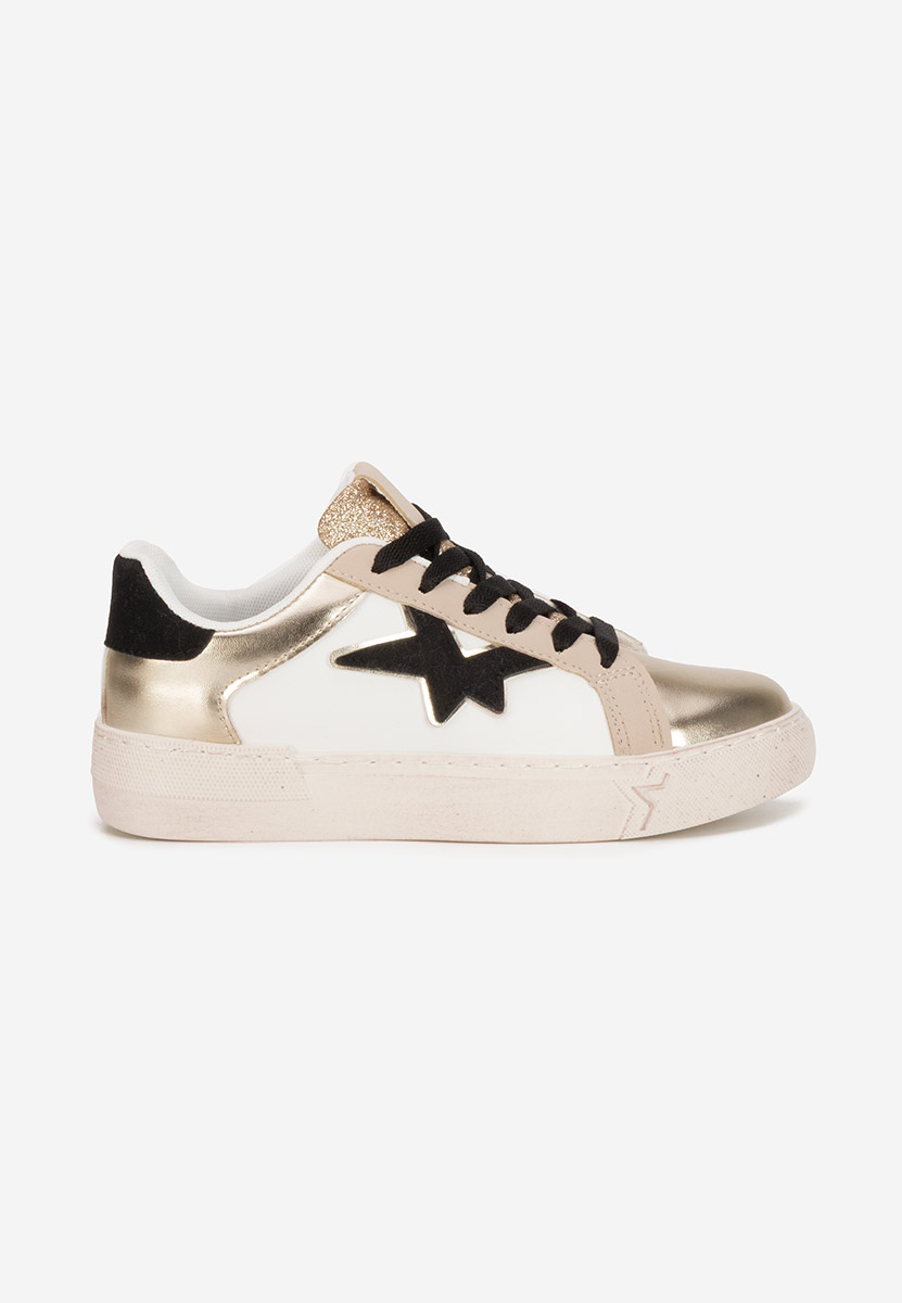 Złote sneakersy damskie Steliana