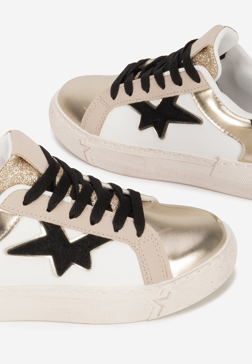 Złote sneakersy damskie Steliana