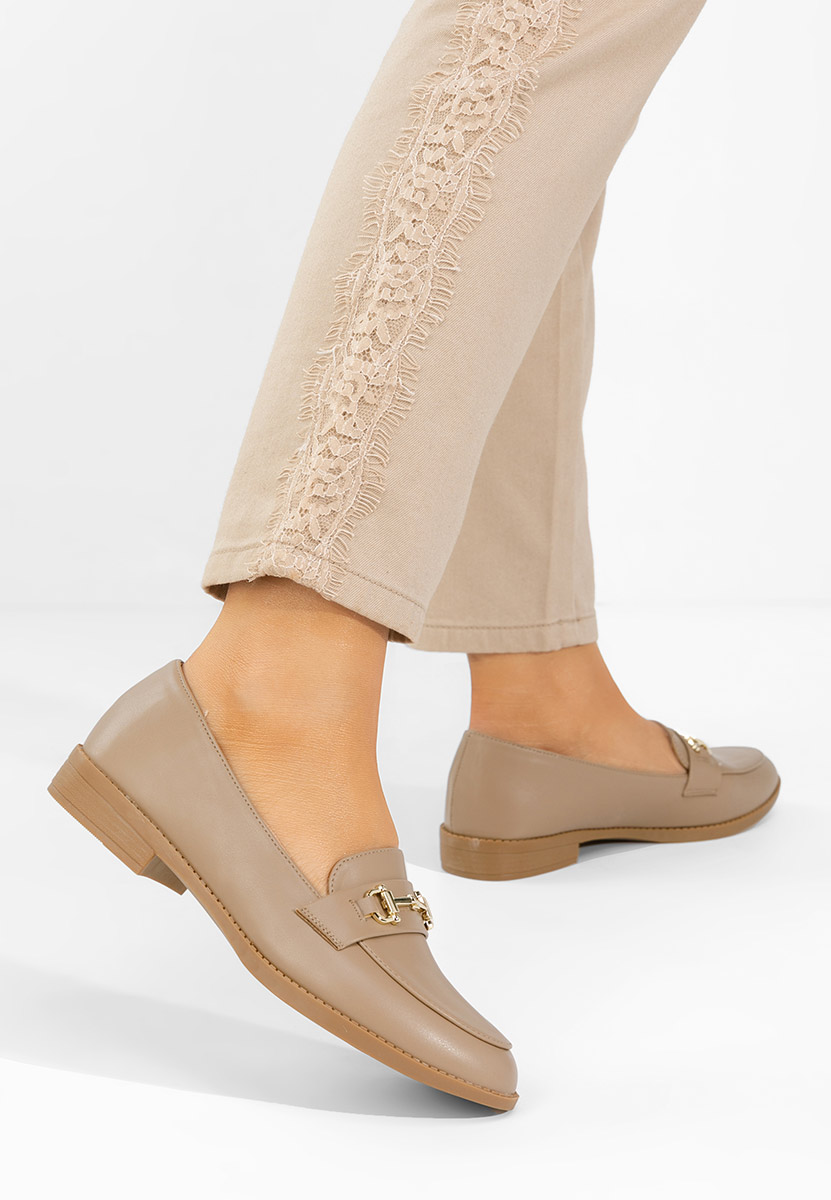 Khaki mokasyny damskie Xeniana