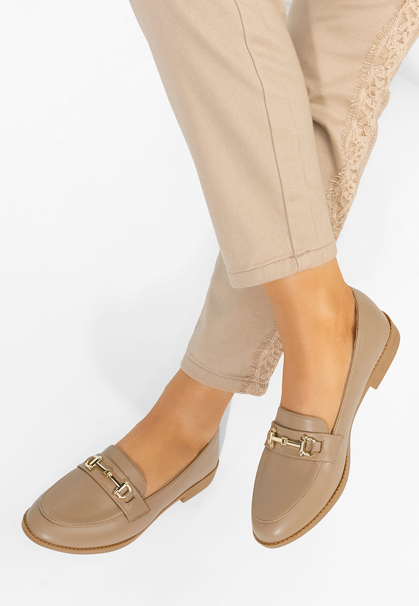 Khaki mokasyny damskie Xeniana