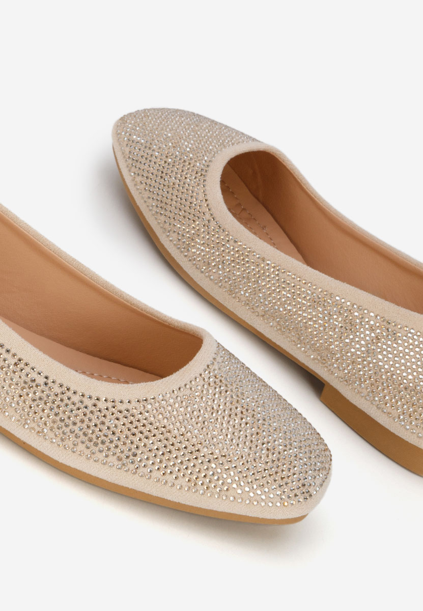 Beżowe eleganckie baleriny Jeffery