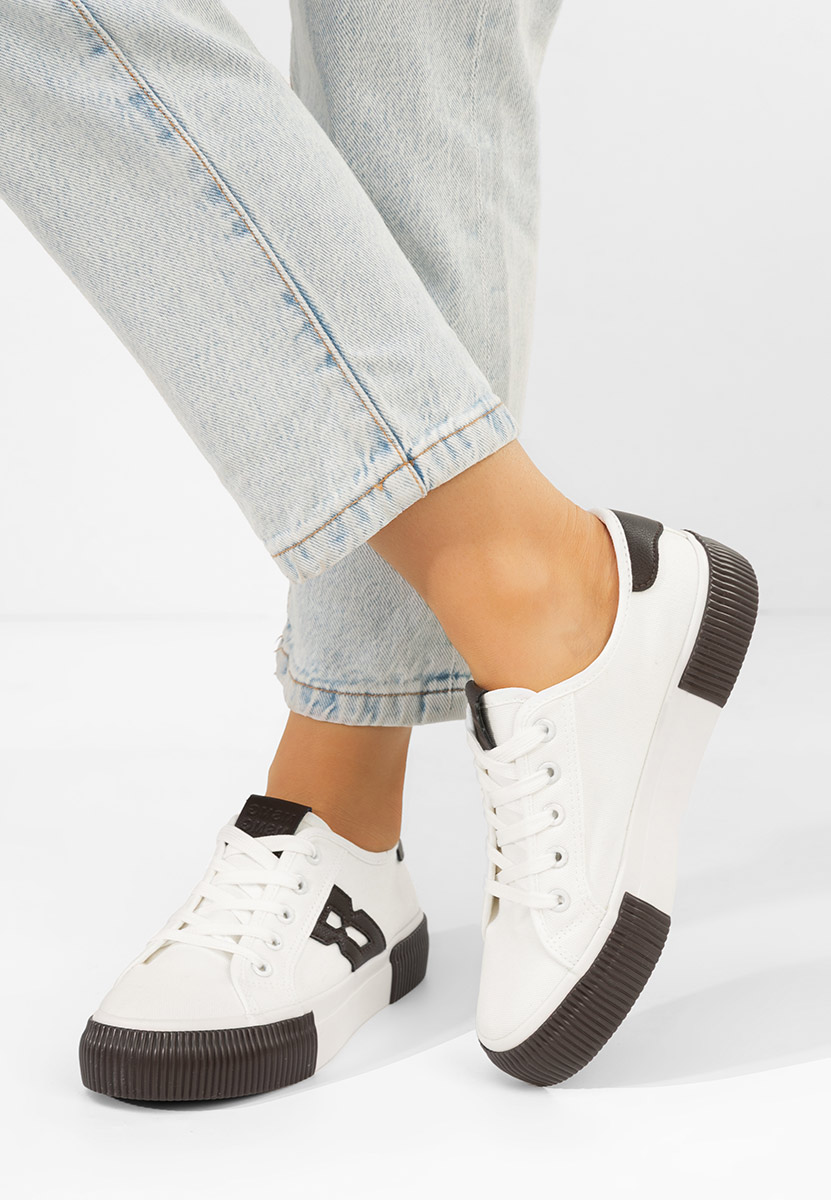 Białe sneakersy damskie Cleria